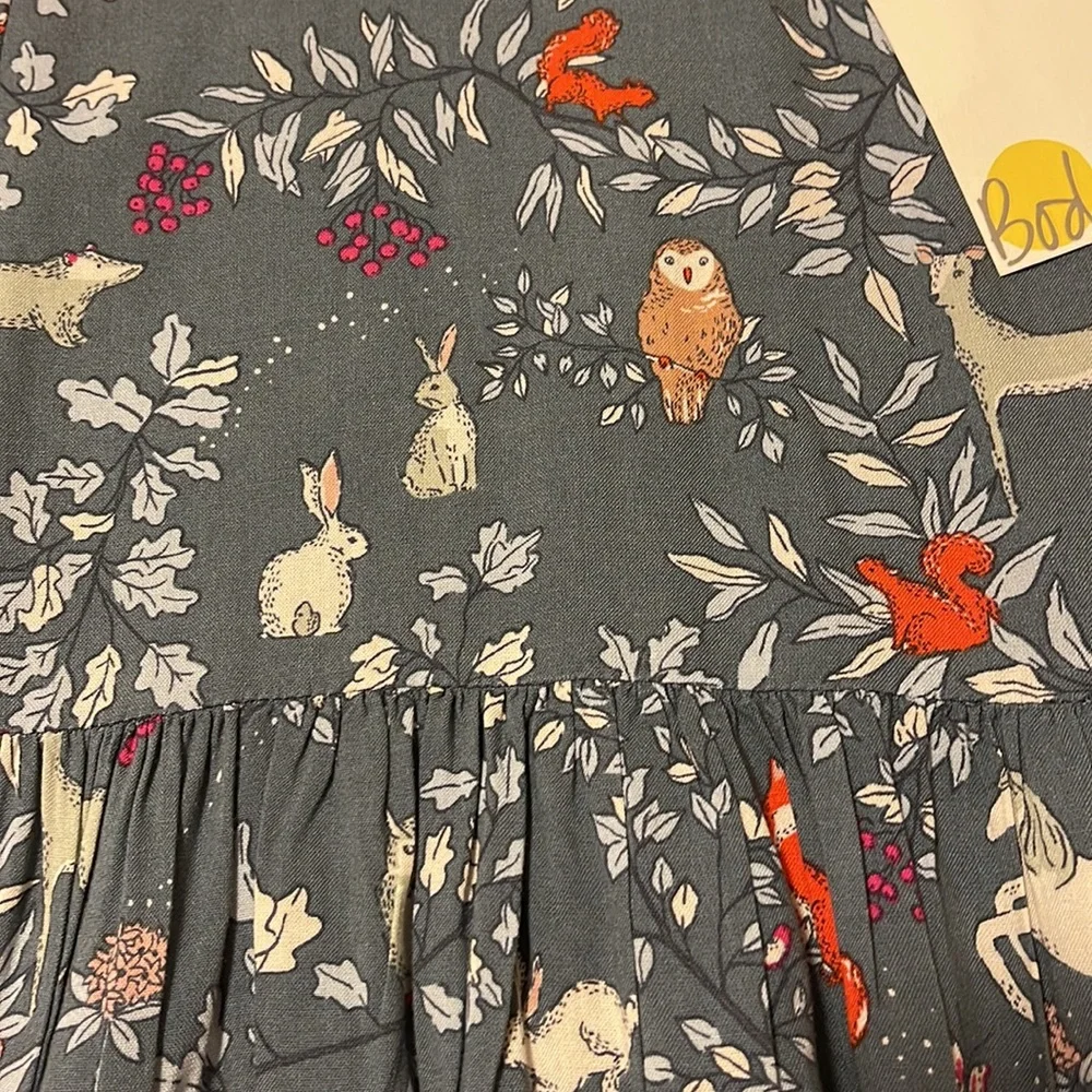 Mini Boden forest friends dress sz 5/6 nwt - Picture 3 of 4